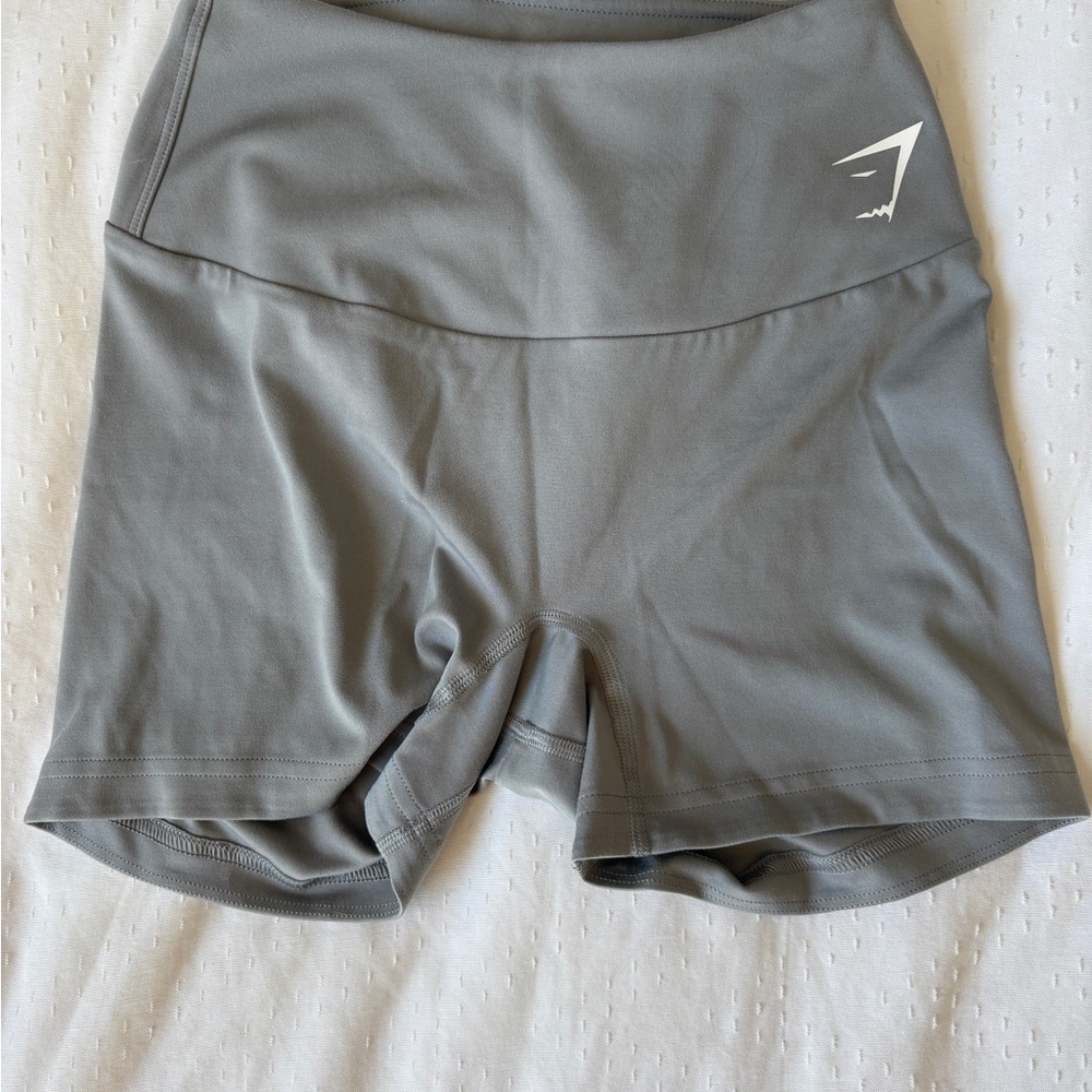 Gymshark Gray Bike Shorts High Waist Performance
